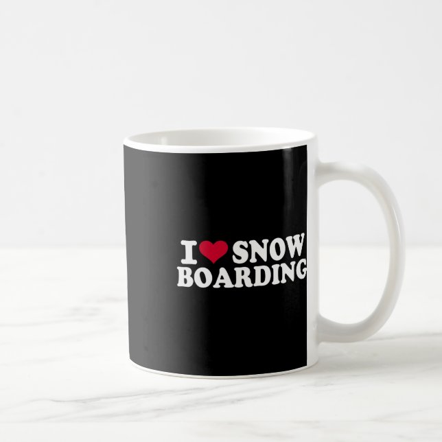 I Love Snowboarding  Coffee Mug (Right)