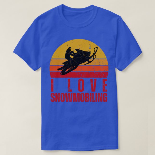 I Love Snowmobiling 13 T-Shirt (Design Front)