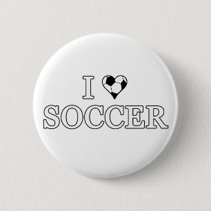 I Love Soccer 2 Inch Round Button
