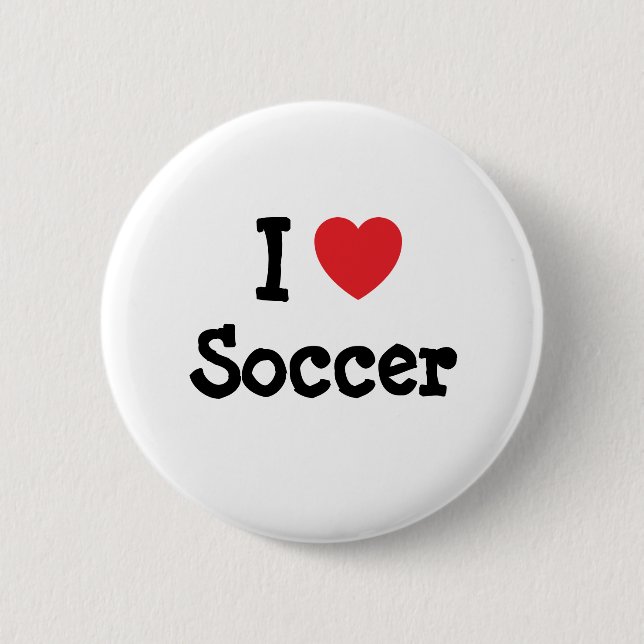 I love Soccer heart custom personalized 2 Inch Round Button (Front)