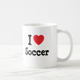 I love Soccer heart custom personalized Coffee Mug