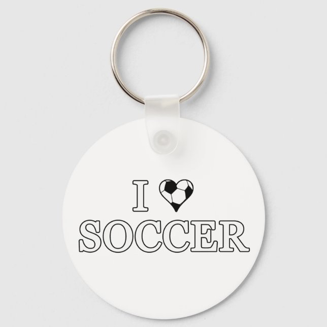 I Love Soccer Keychain (Front)