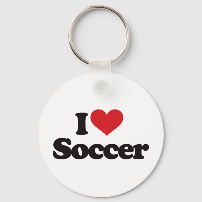 I Love Soccer Keychain (Front)