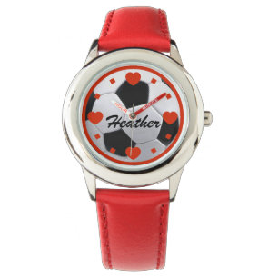 I Love Soccer Personalized Watch