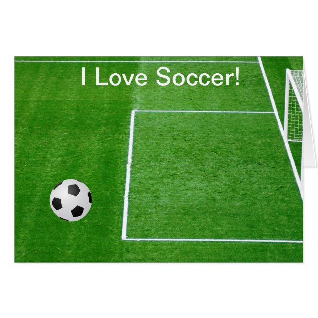 I Love Soccer personnalisable (Devant horizontal)