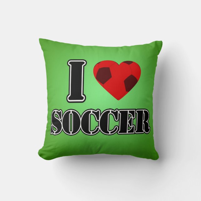 I Love Soccer - Pillow (Front)