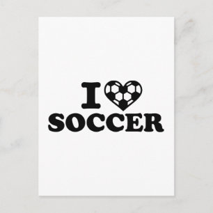 I love soccer postcard