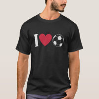 I love soccer retro heart football lover