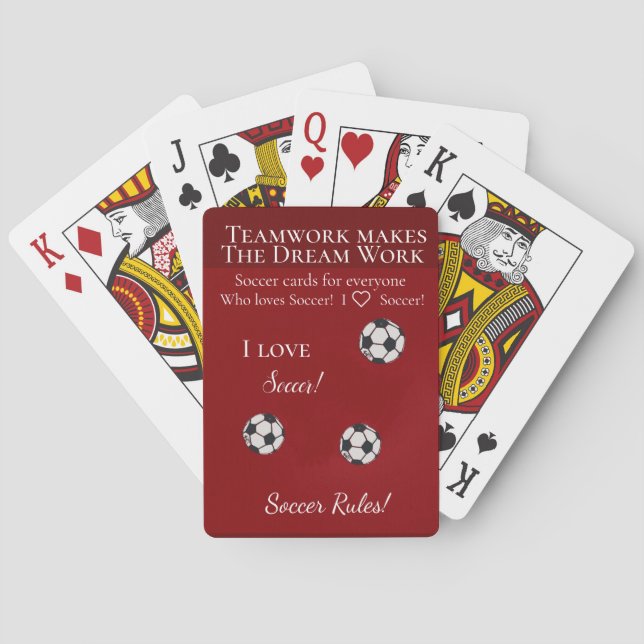I love Soccer - Soccer Rules! Playing Cards (Back)