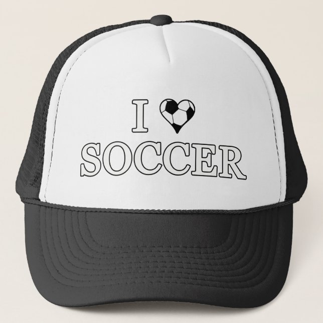 I Love Soccer Trucker Hat (Front)