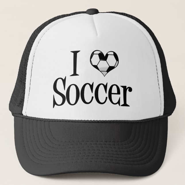 I Love Soccer Trucker Hat (Front)