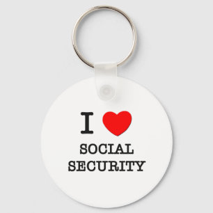 I Love Social Security Keychain