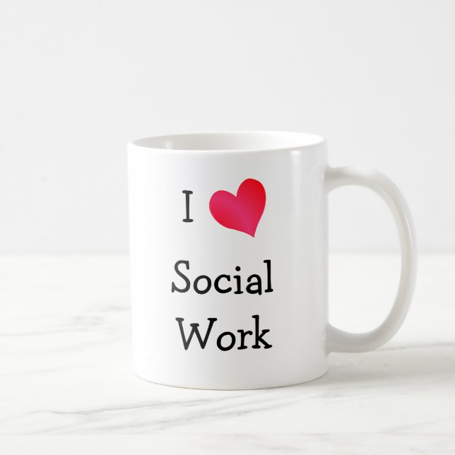 I Love Social Work Coffee Mug (Right)