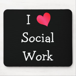 I Love Social Work Mouse Pad
