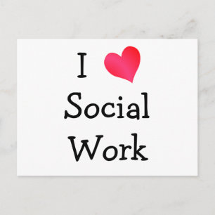 I Love Social Work Postcard