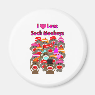 "I LOVE SOCK MONKEYS"   Gifts Magnet