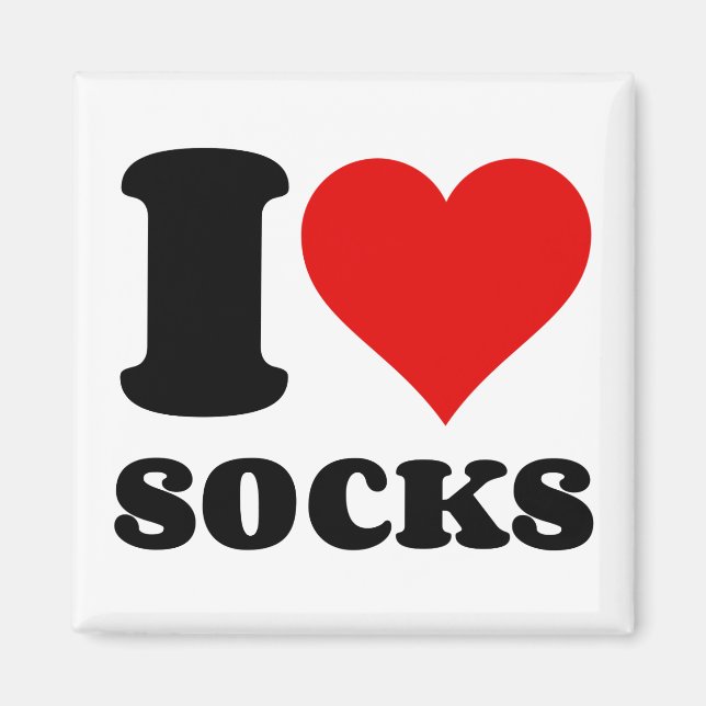 I LOVE SOCKS MAGNET (Front)