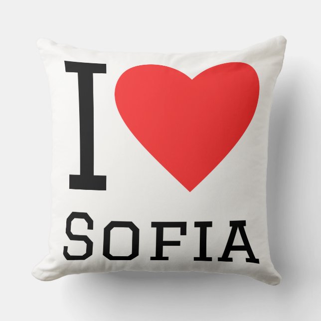 I love Sofia  Throw Pillow (Front)