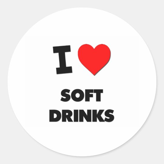I love Soft Drinks Classic Round Sticker