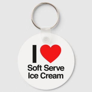 i love soft serve ice cream keychain