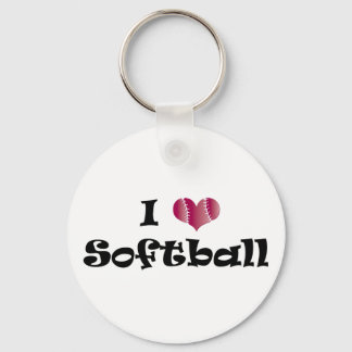 I love Softball Keychain