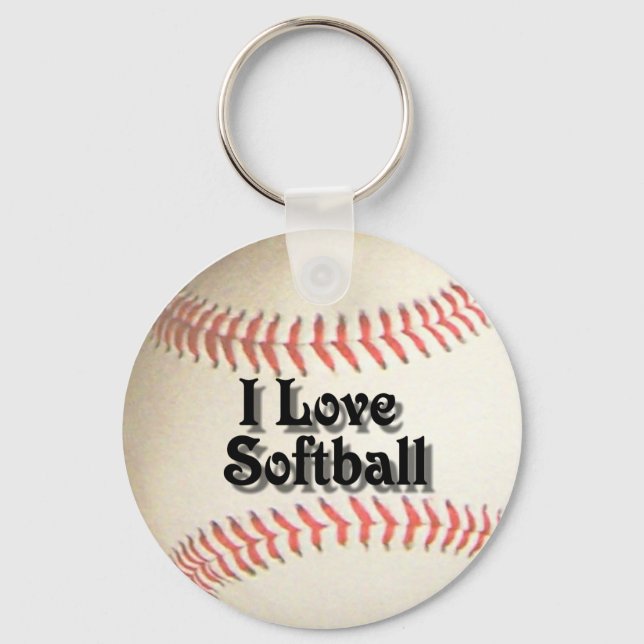 I LOVE SOFTBALL-KEYCHAIN KEYCHAIN (Front)