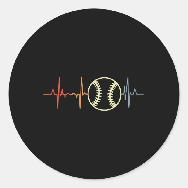 I Love Softll Retro Softller Ecg  Classic Round Sticker (Front)