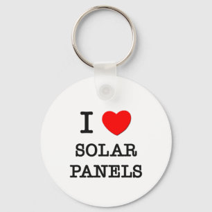 I Love Solar Panels Keychain