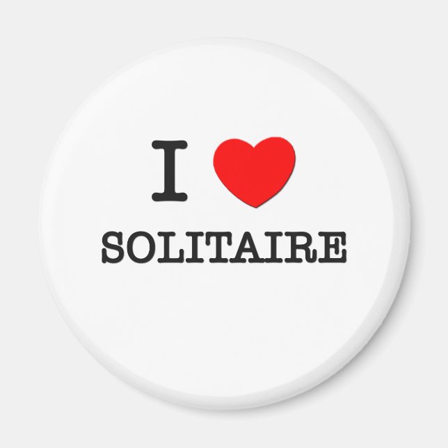 I Love Solitaire Magnet (Front)