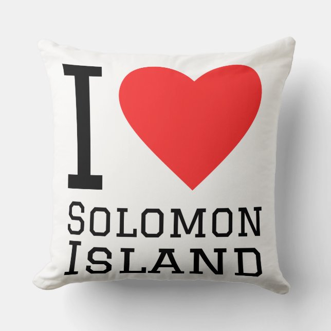 I love Solomon island  Throw Pillow (Front)