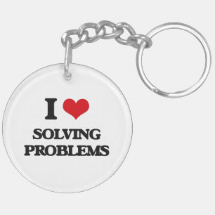 I love Solving Problems Keychain
