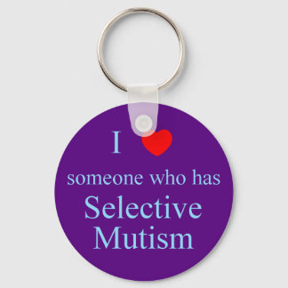 I Love Someone Selective Mutism Keychain