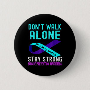 I Love Someone Teal-purple Suicide Prevention Awar 2 Inch Round Button