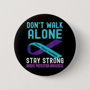 I Love Someone Teal-purple Suicide Prevention Awar 2 Inch Round Button