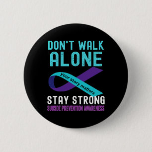 I Love Someone Teal-purple Suicide Prevention Awar 2 Inch Round Button