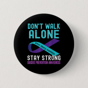 I Love Someone Teal-purple Suicide Prevention Awar 2 Inch Round Button