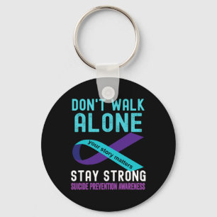 I Love Someone Teal-purple Suicide Prevention Awar Keychain