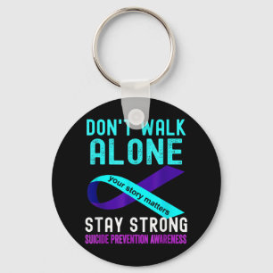 I Love Someone Teal-purple Suicide Prevention Awar Keychain
