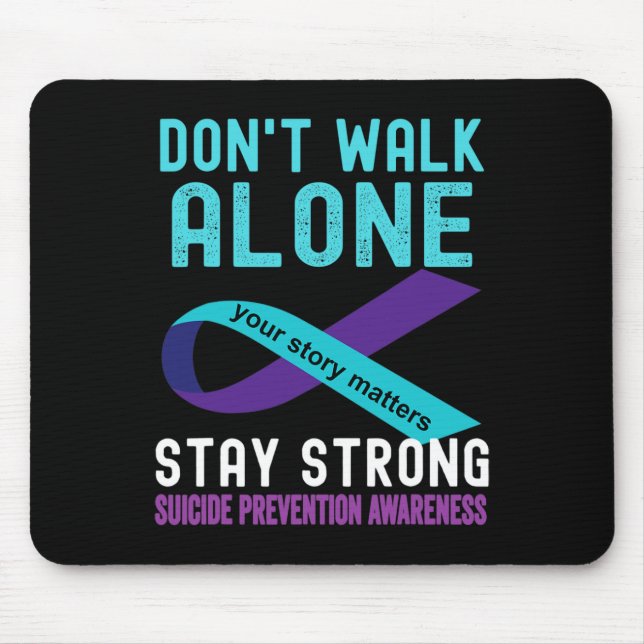 I Love Someone Teal-Purple Suicide Prevention Awar Mouse Pad (Front)