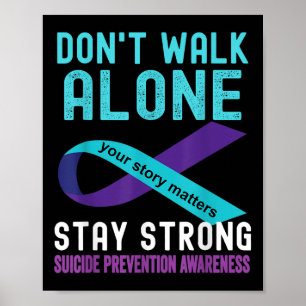 I Love Someone Teal-purple Suicide Prevention Awar Poster
