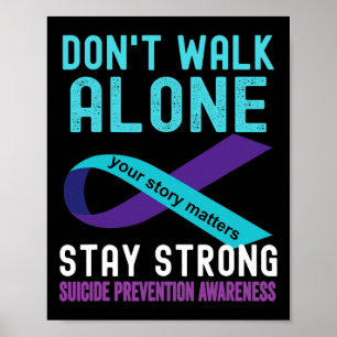 I Love Someone Teal-purple Suicide Prevention Awar Poster