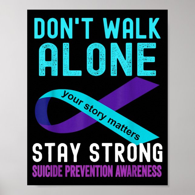 I Love Someone Teal-purple Suicide Prevention Awar Poster (Front)