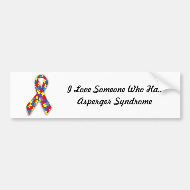 I Love Someone Who Has Asperger Syndrome Bumper Sticker (Front)