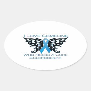 I love Someone Who Needs A Cure from Scleroderma Oval Sticker