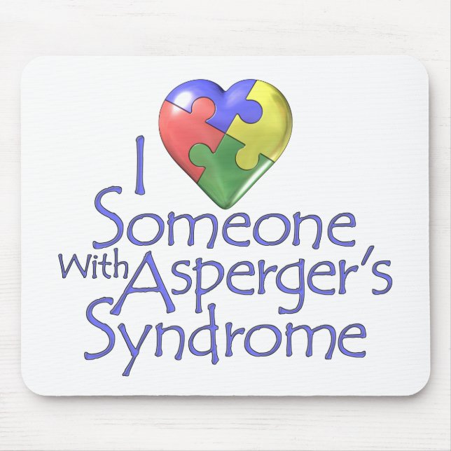 I Love Someone With Asperger's Mouse Pad (Front)