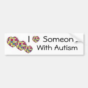 I Love Someone With Autism Bumpersticker Bumper Sticker