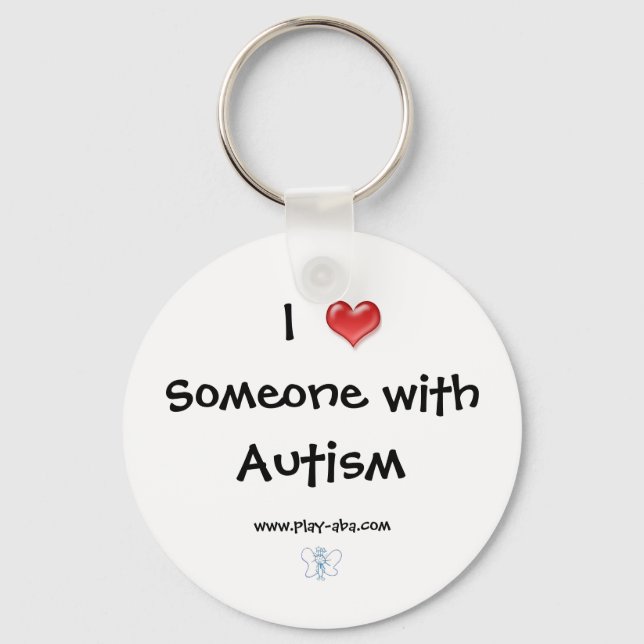 I Love Someone with Autism Key Chain (Front)