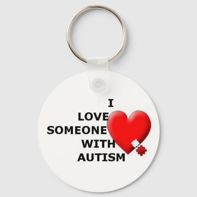 I Love Someone with Autism Keychain (Front)