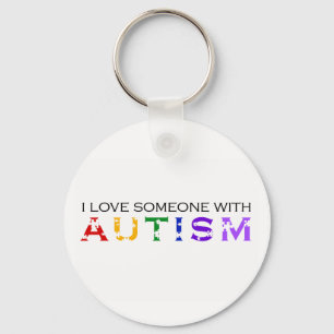 I Love Someone With Autism Keychain