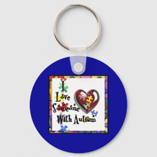 I love someone with Autism Keychain